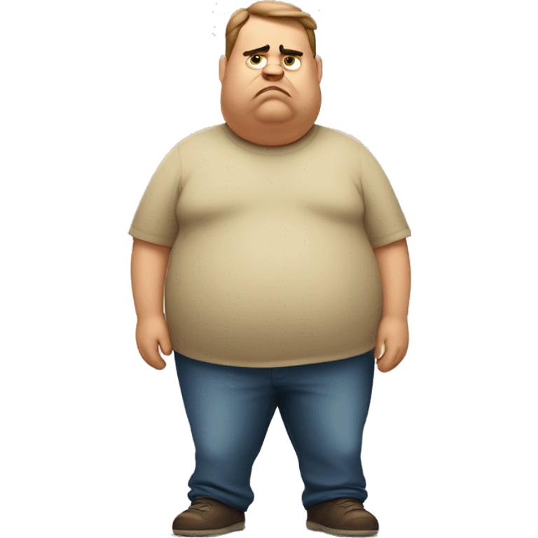 Fat disappointed man emoji