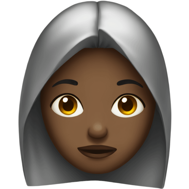 Black girl with flu emoji