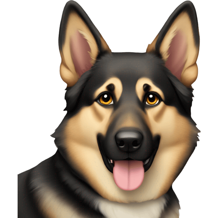 German shepherd mix with husky emoji