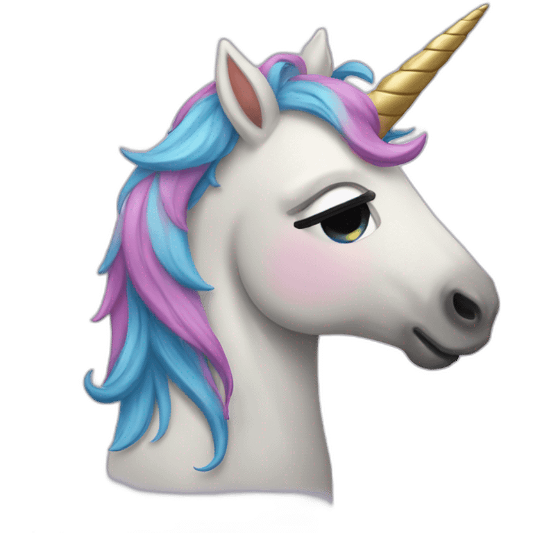 unicorn-crying emoji