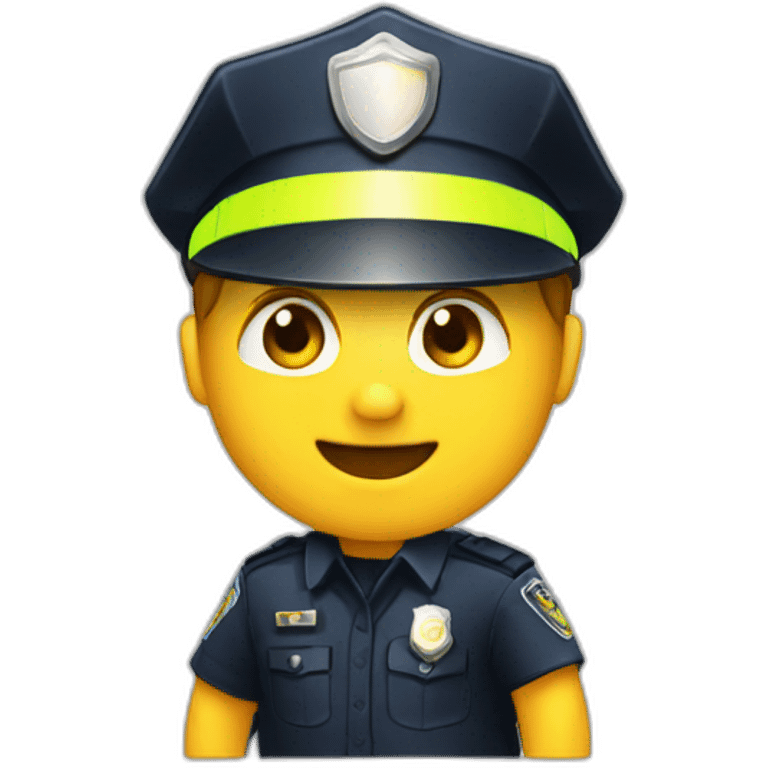 police flashing light emoji