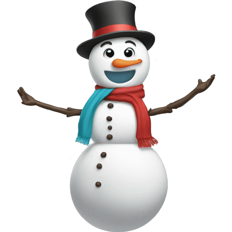 Dancing snowman emoji