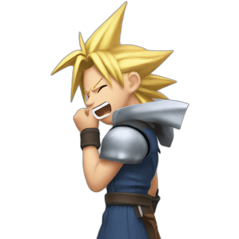 Yawning cloud strife  emoji