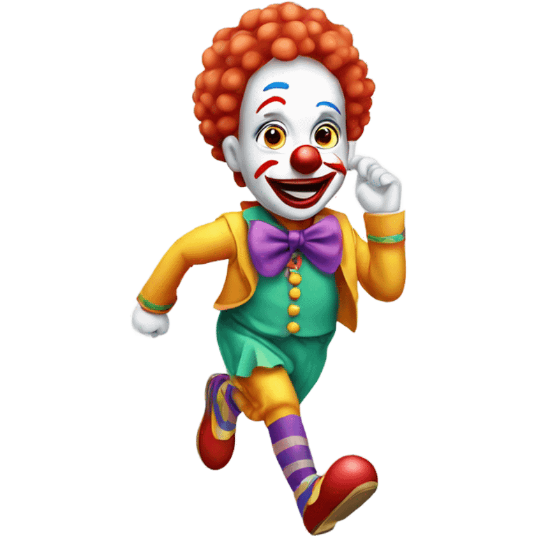 clown with running make up emoji