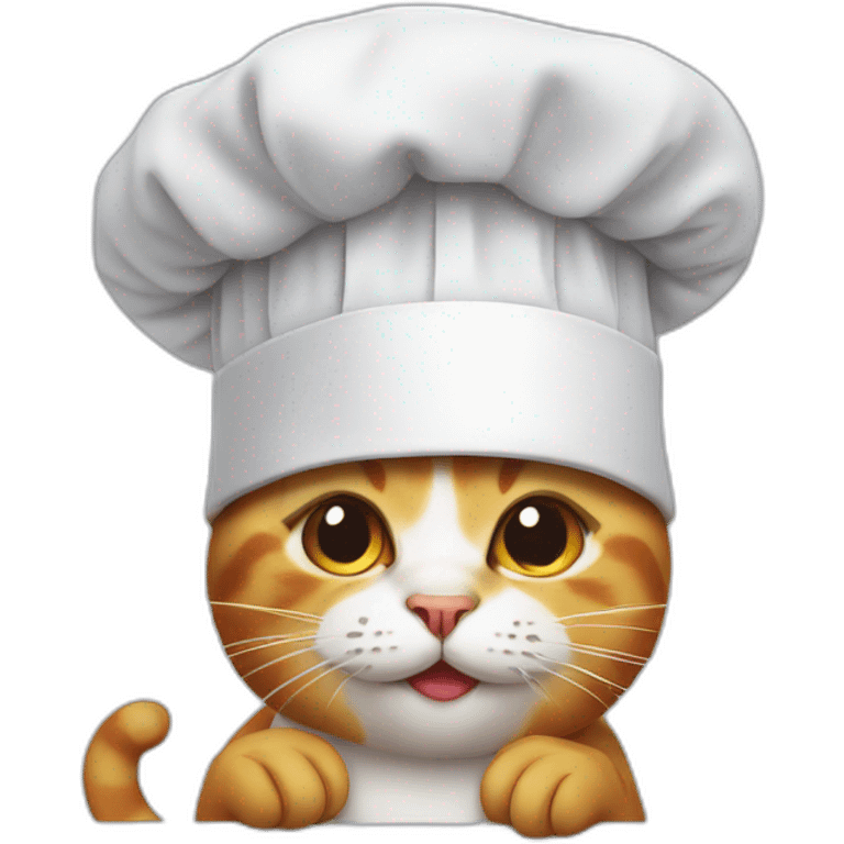 Cat wearing chef hat emoji