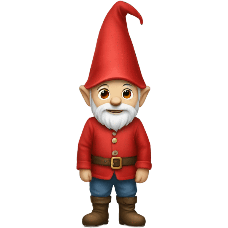 Gnome wearing all red clothes emoji