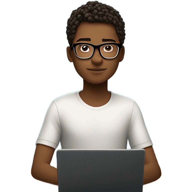 nerdy computer hacker  emoji