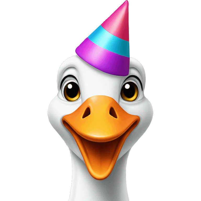 Goose with Party hat emoji