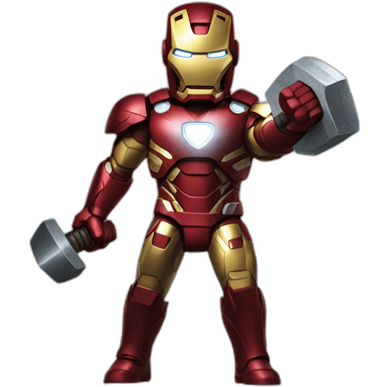 iron man with a thor hammer emoji