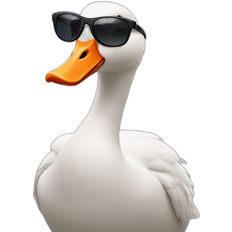 Goose in sunglasses  emoji