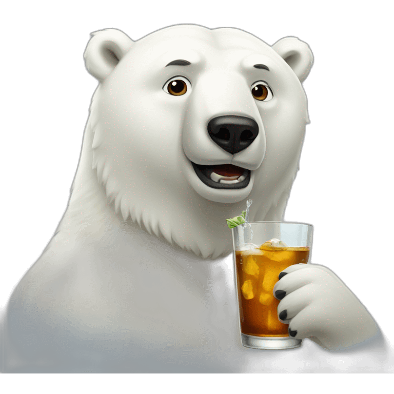 Polar-bear-drinking-rum emoji