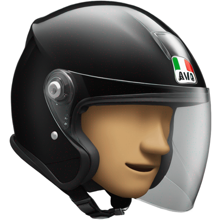 black AGV bike helmet emoji