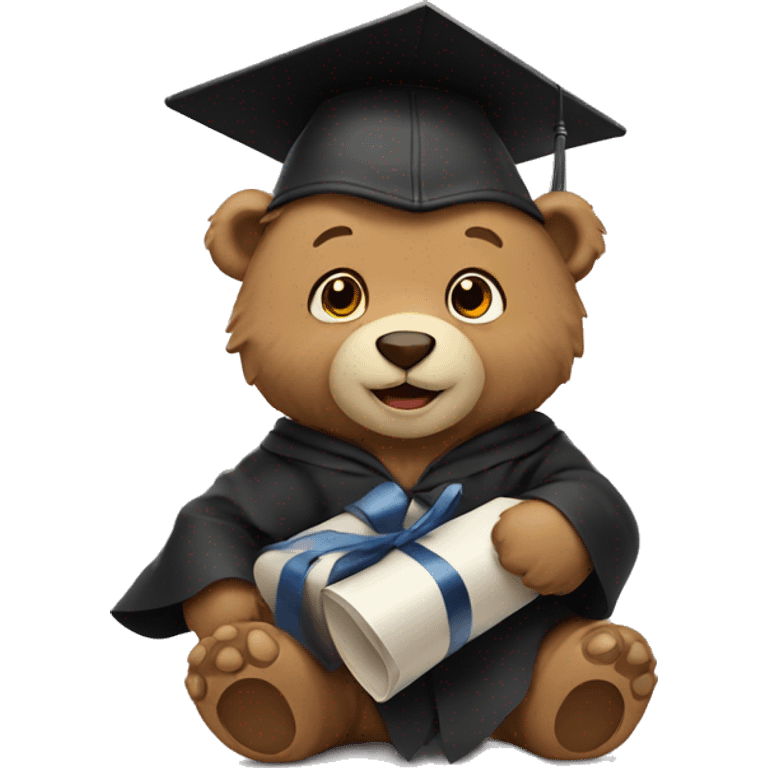 Graduation bear emoji