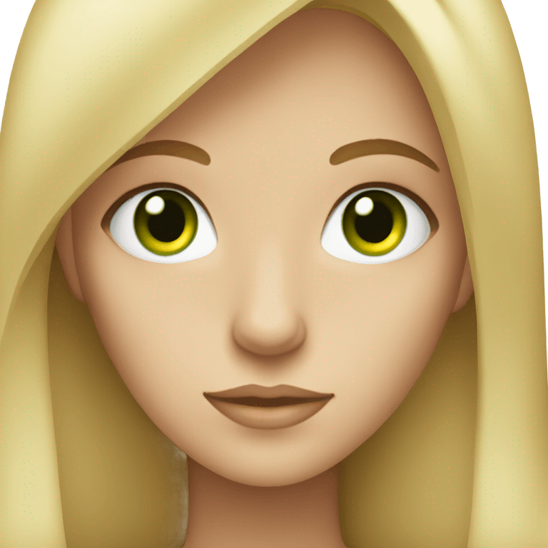 Blonde girl with green eyes emoji