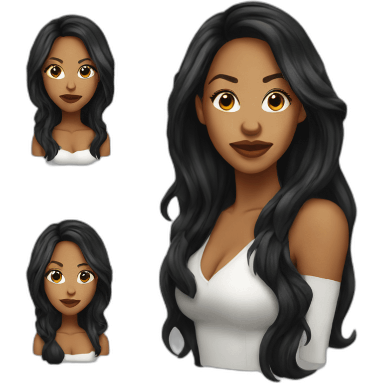 Megan good with long hair emoji