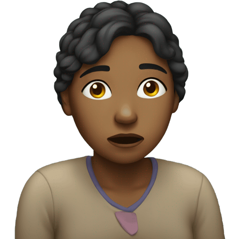 Woman who is Crying at a creek emoji