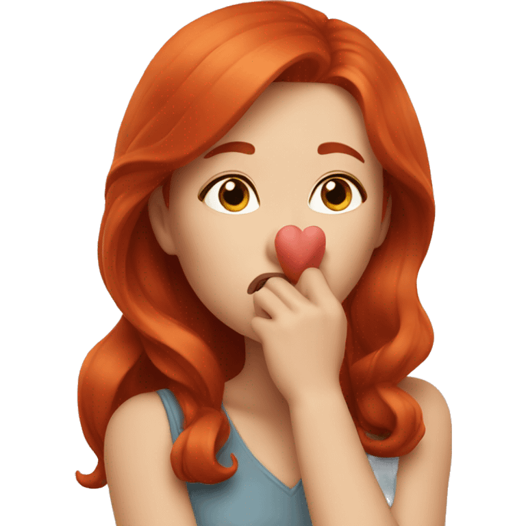 Redhead blowing kisses  emoji