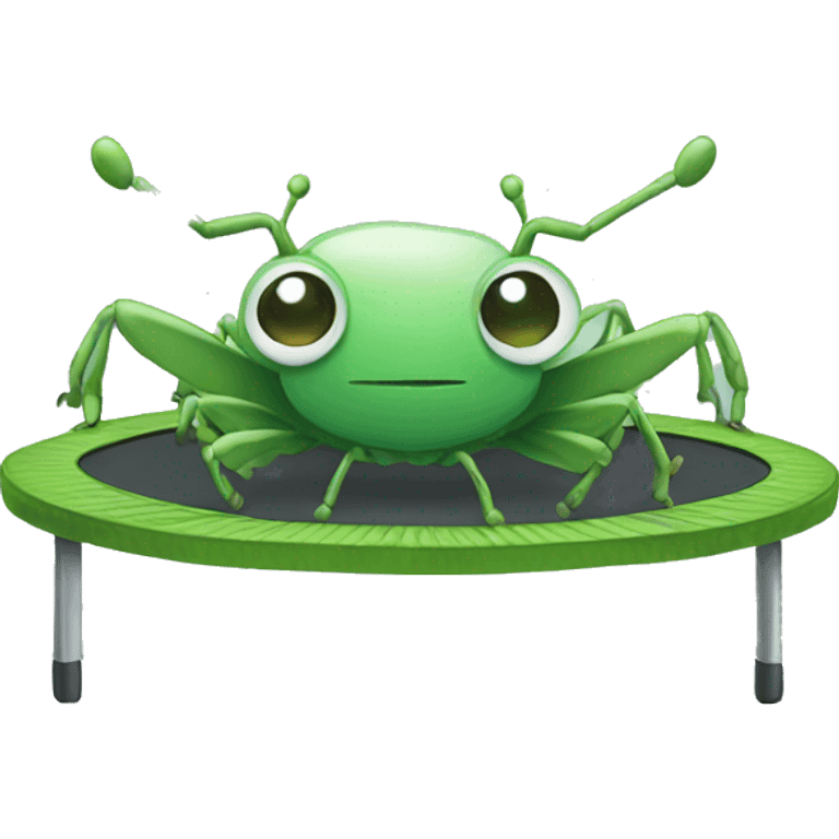 Bug on trampoline  emoji