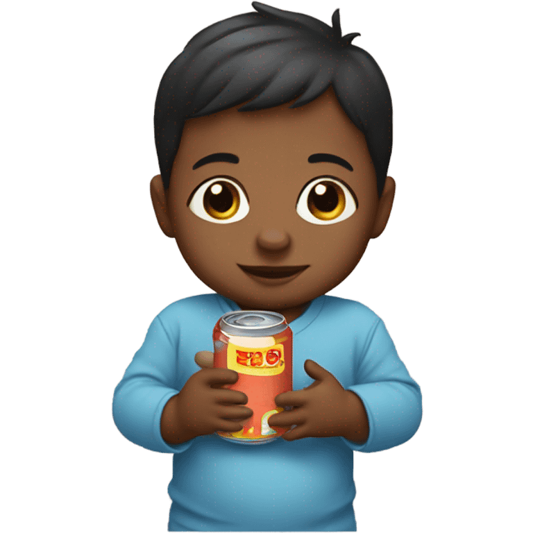 Baby holding can  emoji