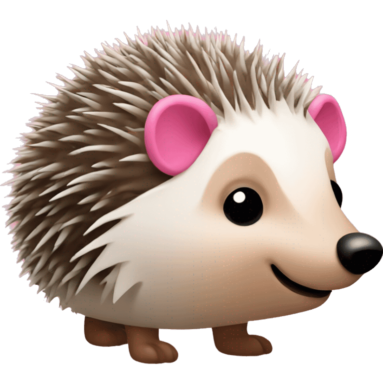 a hedgehog with pink nose and needles emoji