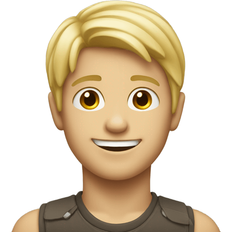 smiling boy with blonde hair emoji