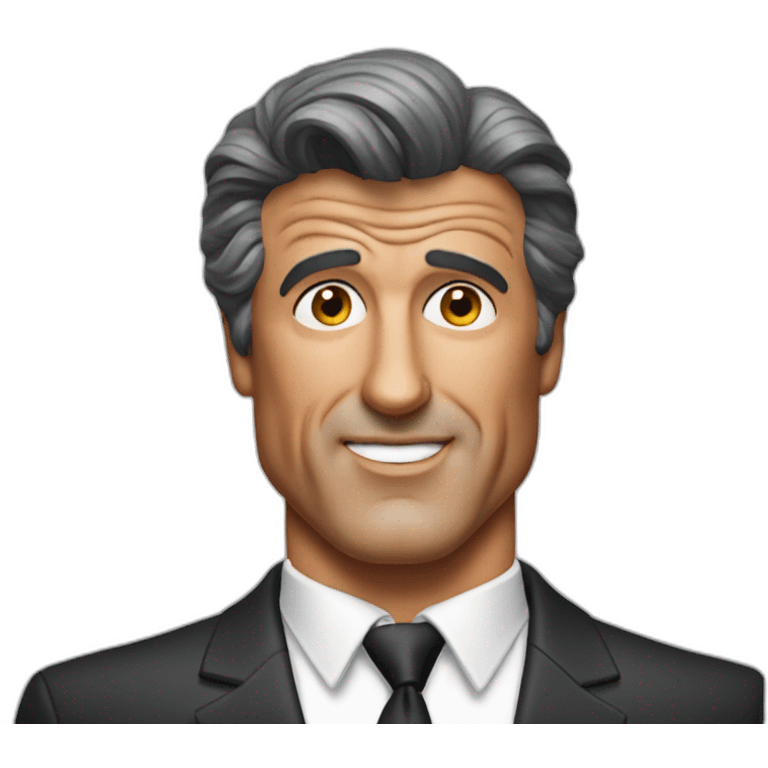 sylvester stallone in a suit emoji