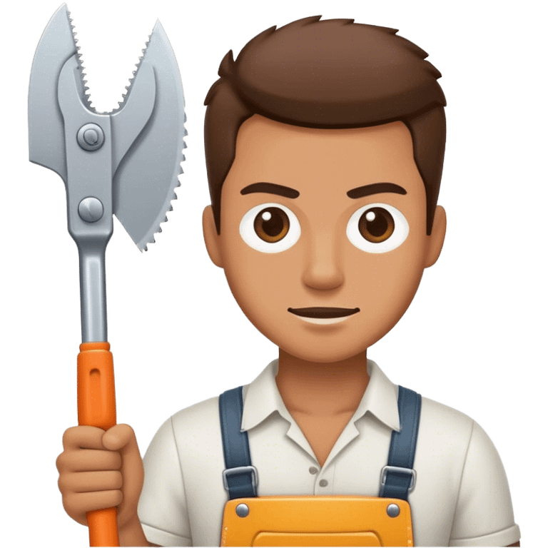 guy holding saw emoji