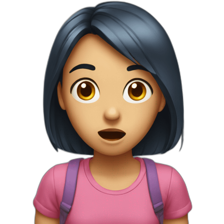 A surprised girl emoji