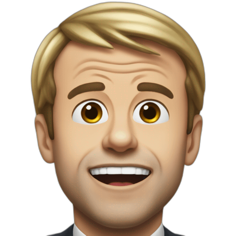 Emmanuel Macron grimace emoji