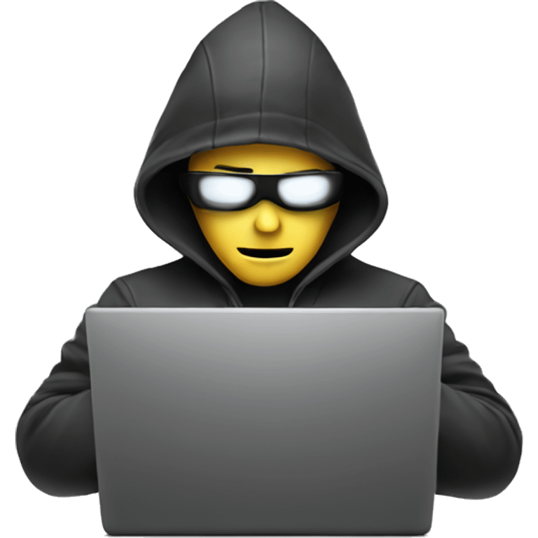 Hacker hacking a laptop emoji