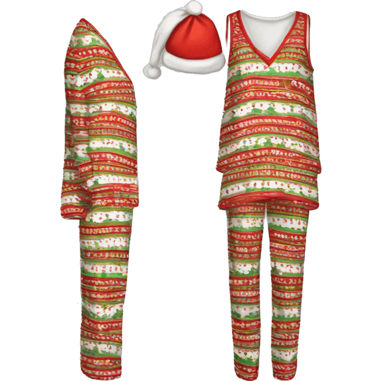 folded christmas pajama set emoji