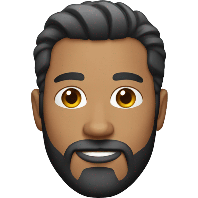 man with slick back hair and beard emoji