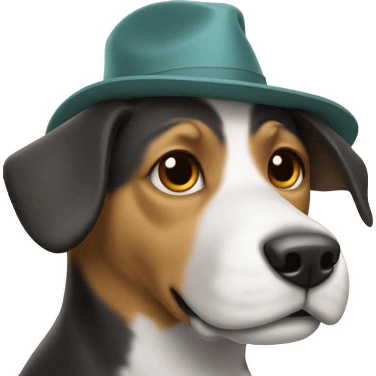 Dog with hat emoji