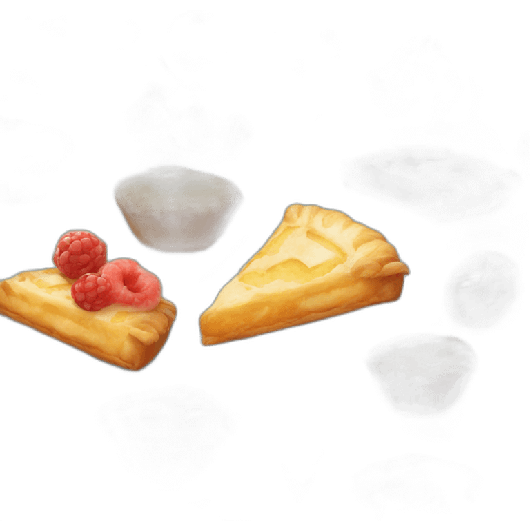 delicious sweet pastry still life emoji