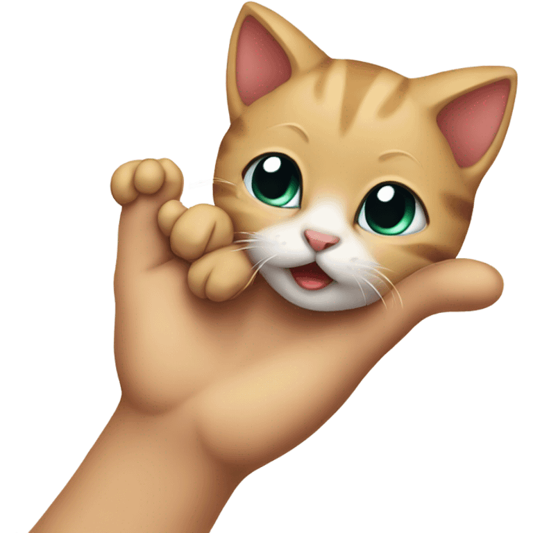 Kitten nipping your hand emoji