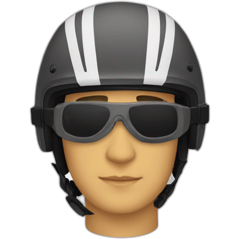 Casco de moto con orejitas emoji