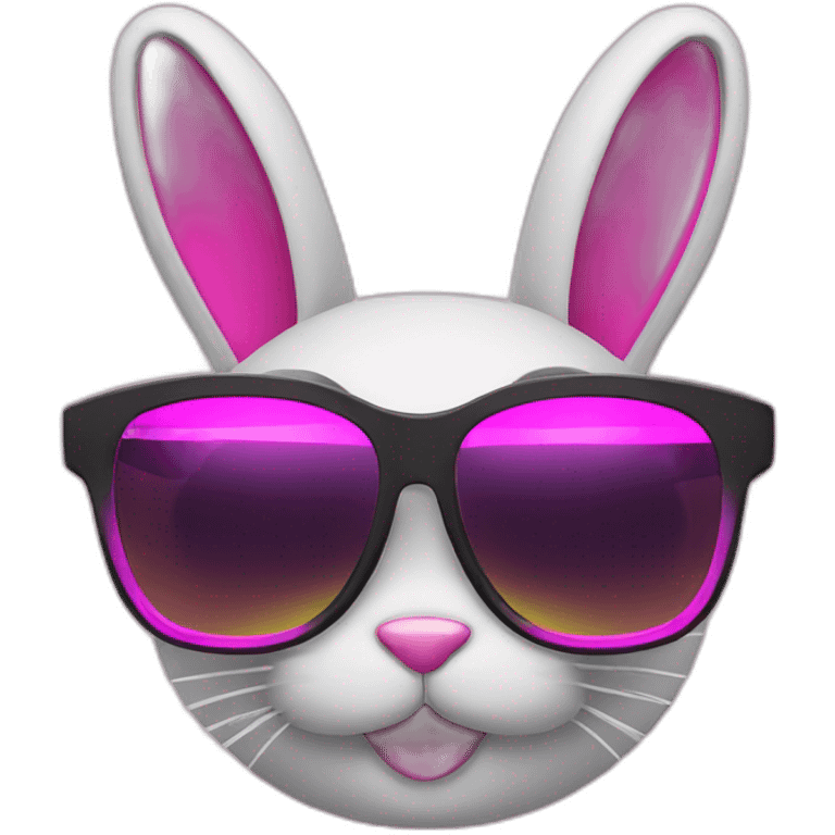 neon bunny sunglasses emoji