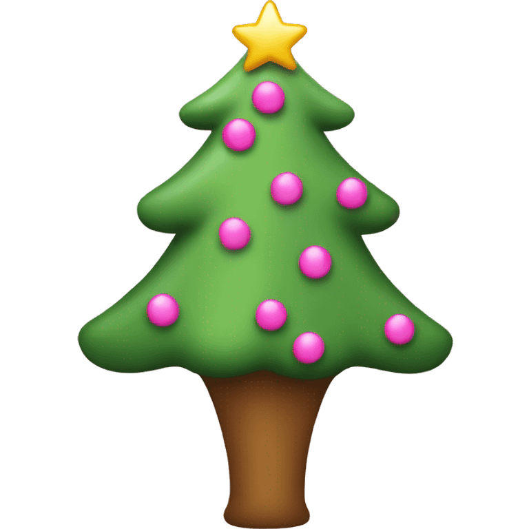 Christmas tree pink emoji