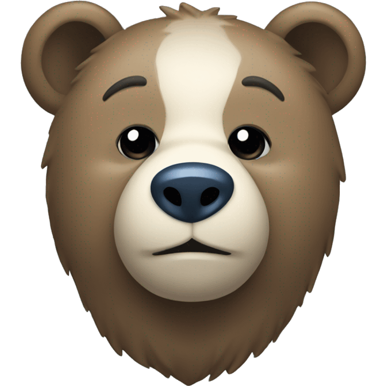 Bear with  color bleu  emoji