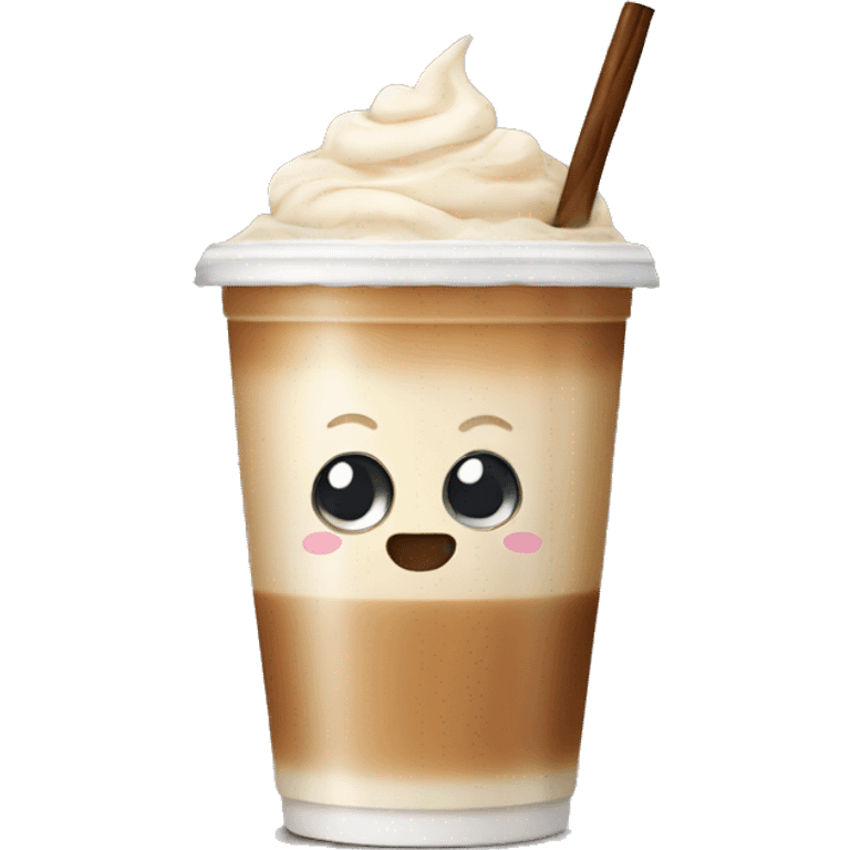 Cute ice latte emoji