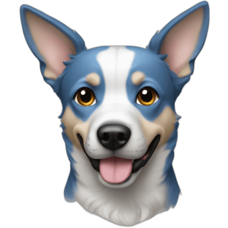 Chien bleu emoji