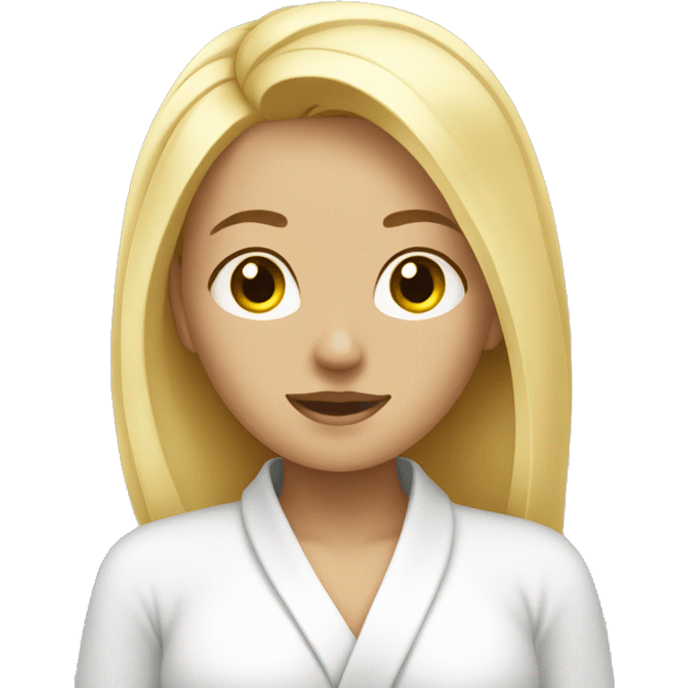 blond girl relaxing in spa  emoji