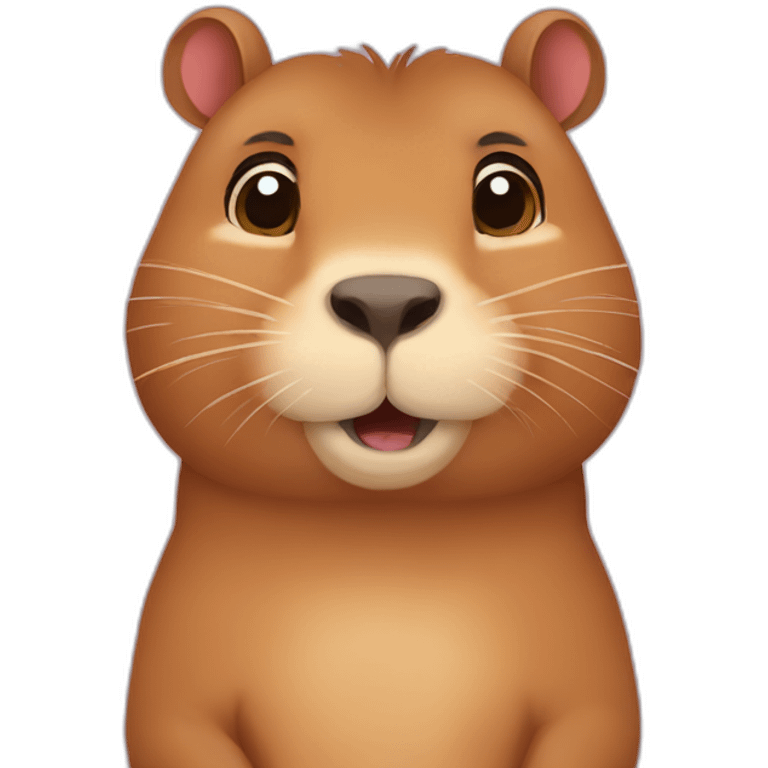 Capybara love cat emoji