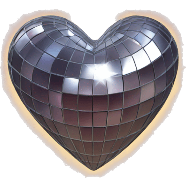 Heart shaped disco ball emoji