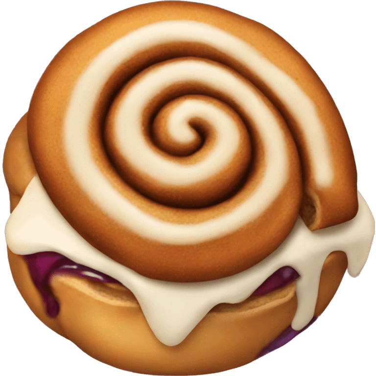 Cinnamon bun with plum  emoji