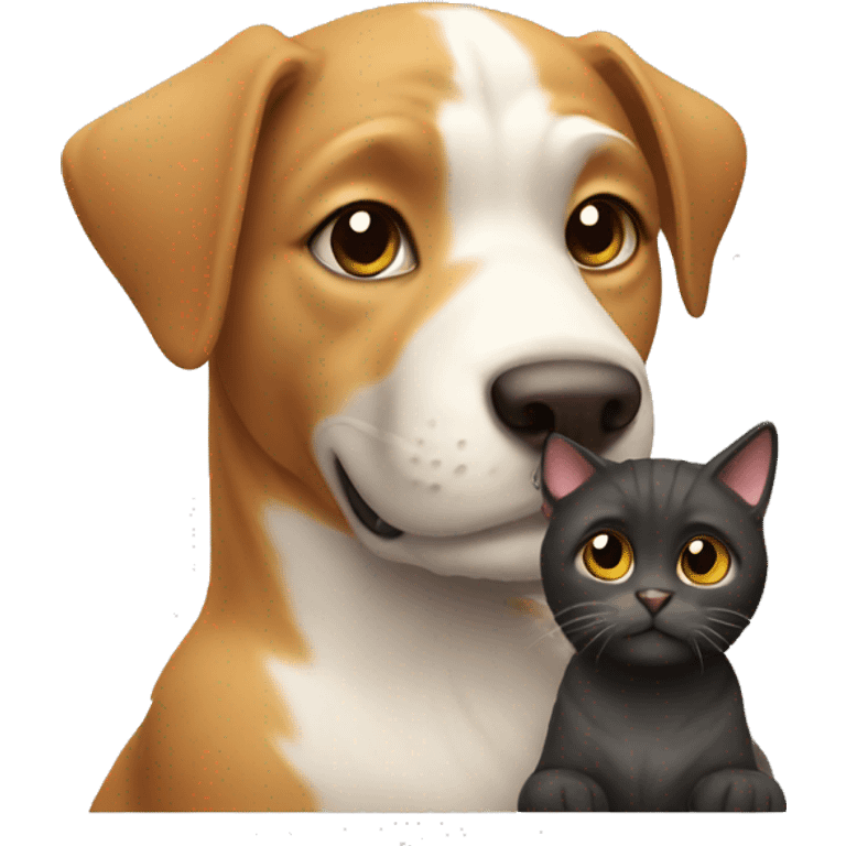 Cat with dog emoji