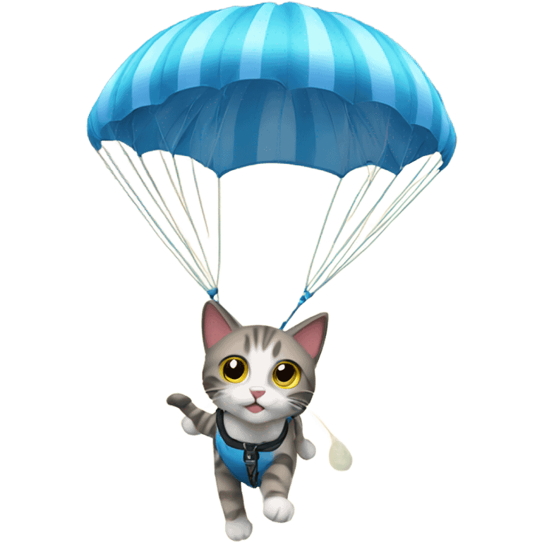 Cat parasailing  emoji