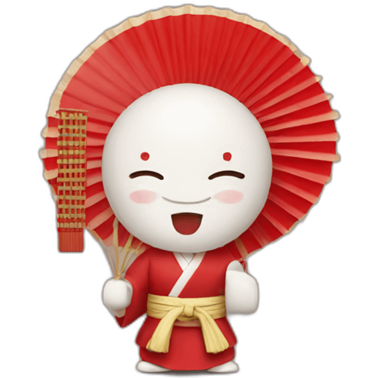 Japanese with a red fan emoji