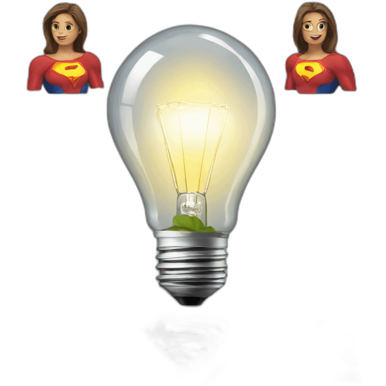 bulb-superwomen emoji