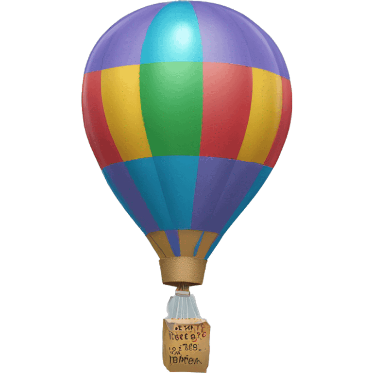 The text "freeborder" on the balloon. emoji